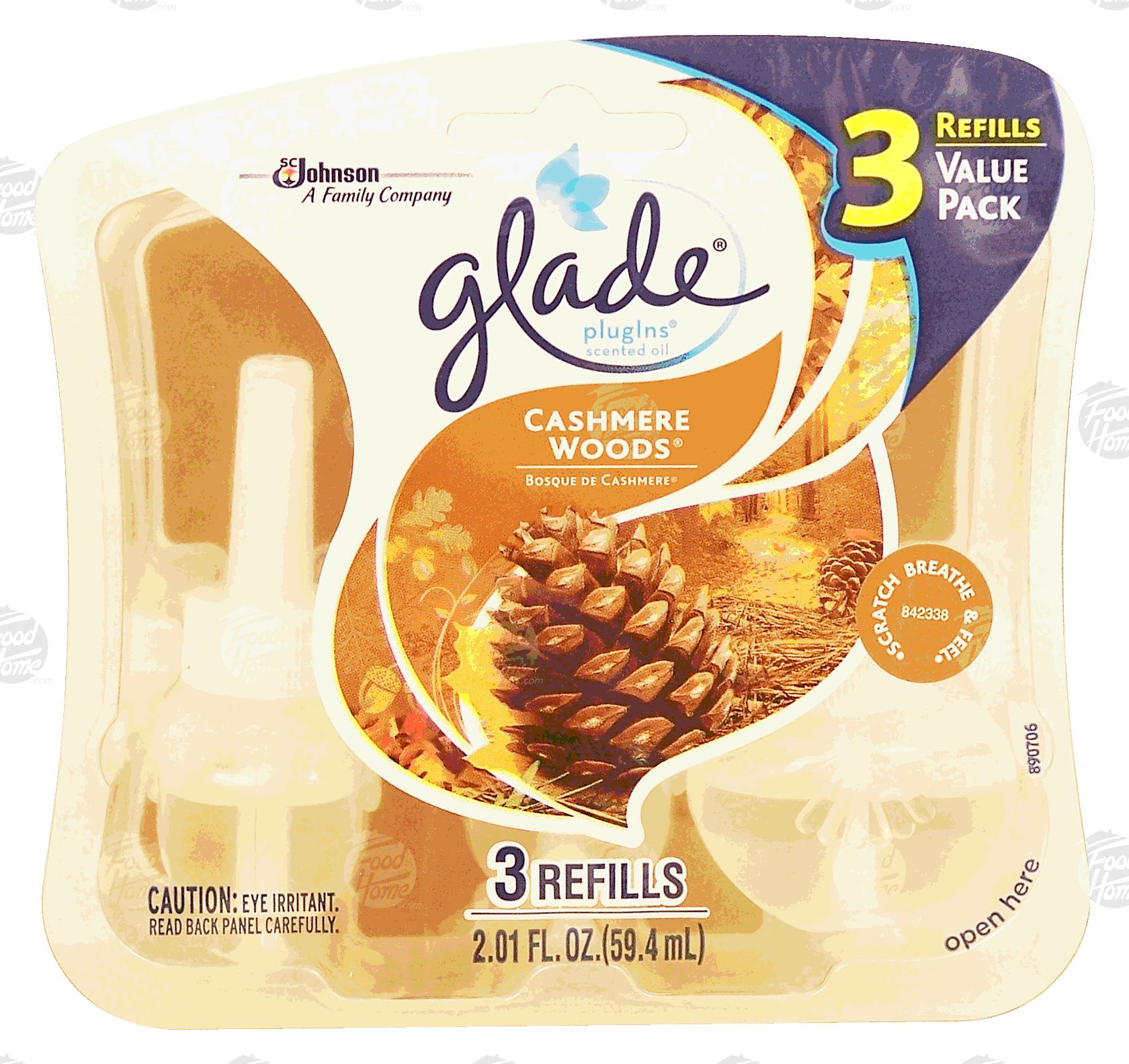 Glade plugins cashmere woods scented refills, 3-count Full-Size Picture